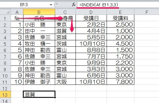 画像あり Excelのindex関数の使い方を徹底解説 Match関数と組み合わせるには ワカルニ