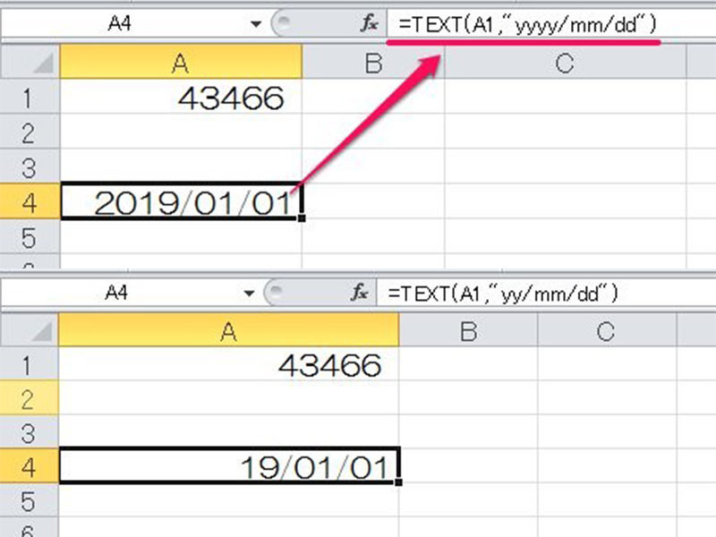 excel text