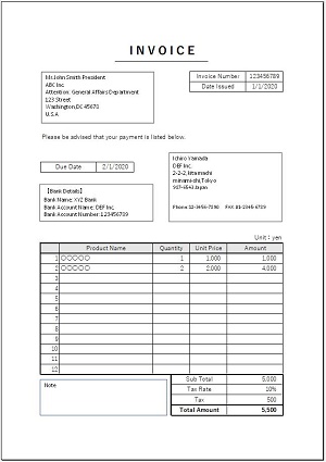 無料 請求書テンプレート18選 エクセル ワード Pdf対応 記入例あり 正しい書き方 送り方 ワカルニ