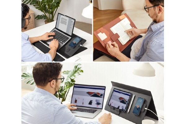 「MOFT Smart Desk Mat」オーガナイザーとしての使用例